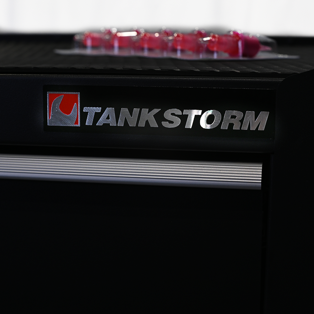 Professional Workstation Matt Black With 5 Drawers