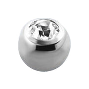 TITANIUM Jewelled Ball (Clear Crystal) 1.2x3mm (2)