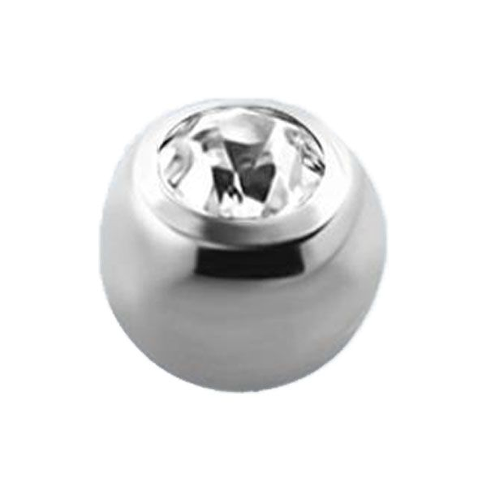Titanium Jewelled Ball (Clear) 1.6mm