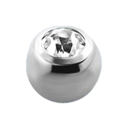 Titanium Jewelled Ball (Clear) 1.6mm