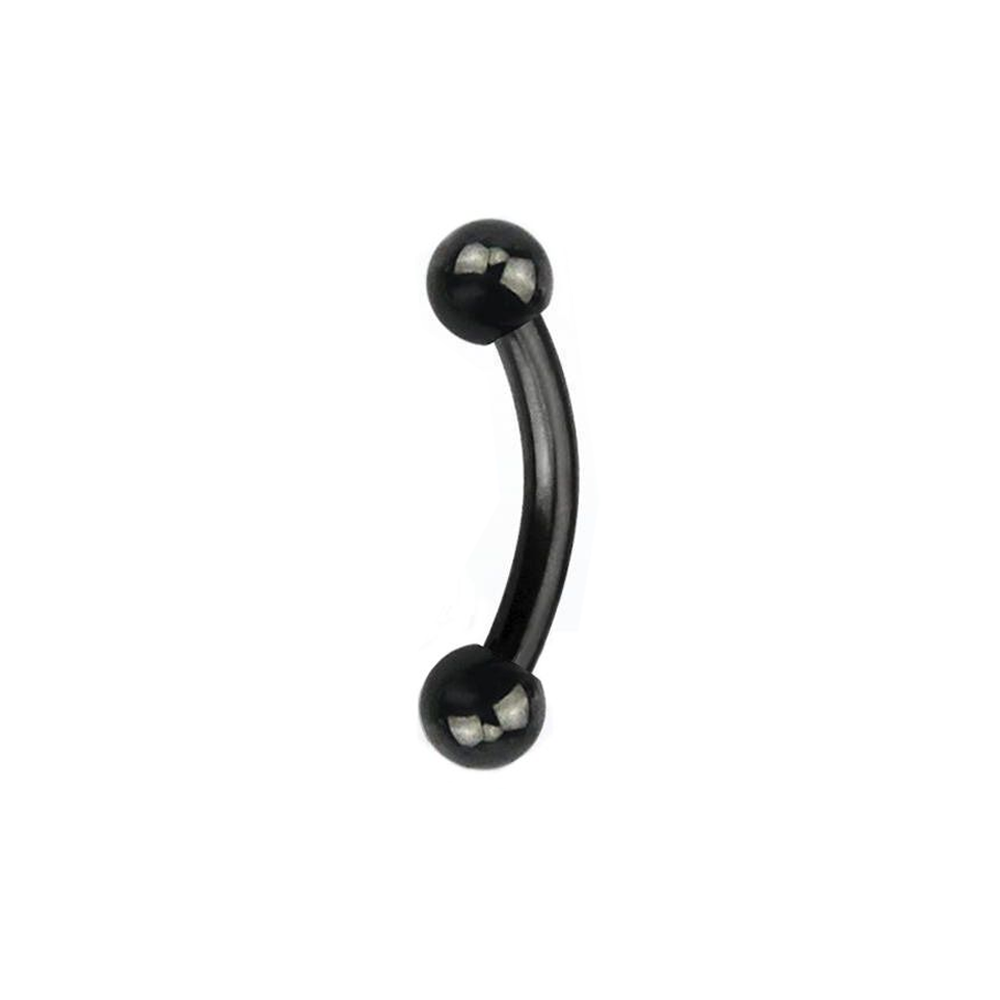 Titanium Curved Barbells 1.2mm - Black