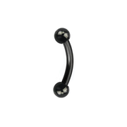 Titanium Curved Barbells 1.2mm - Black
