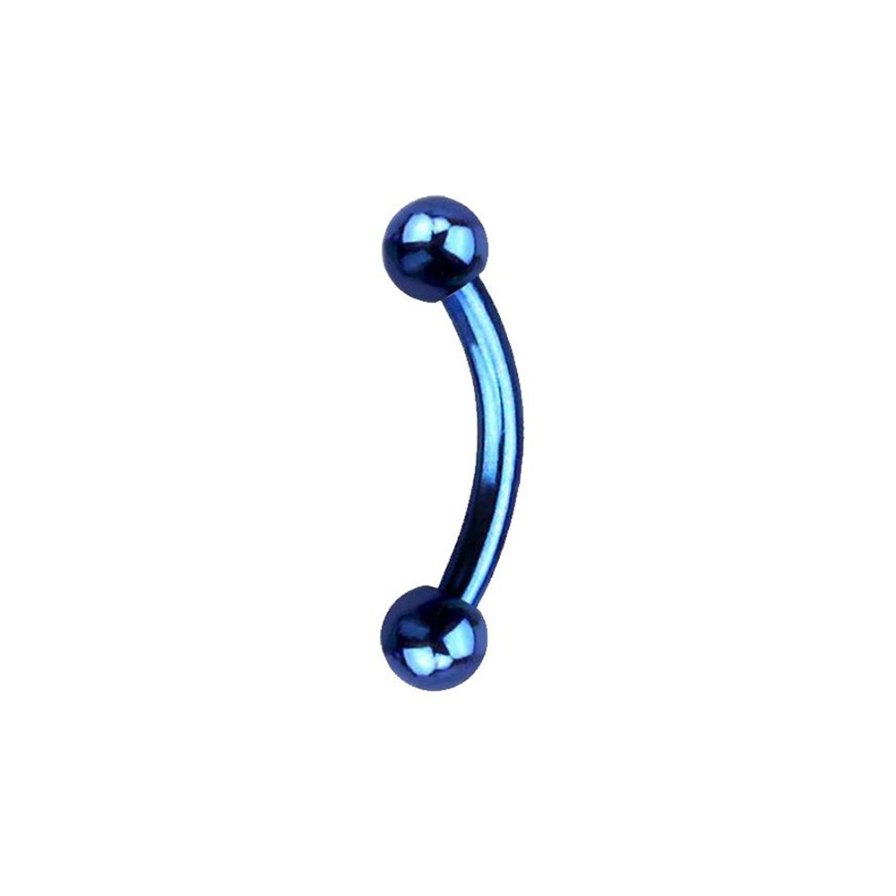 Titanium Curved Barbells 1.2mm - Blue