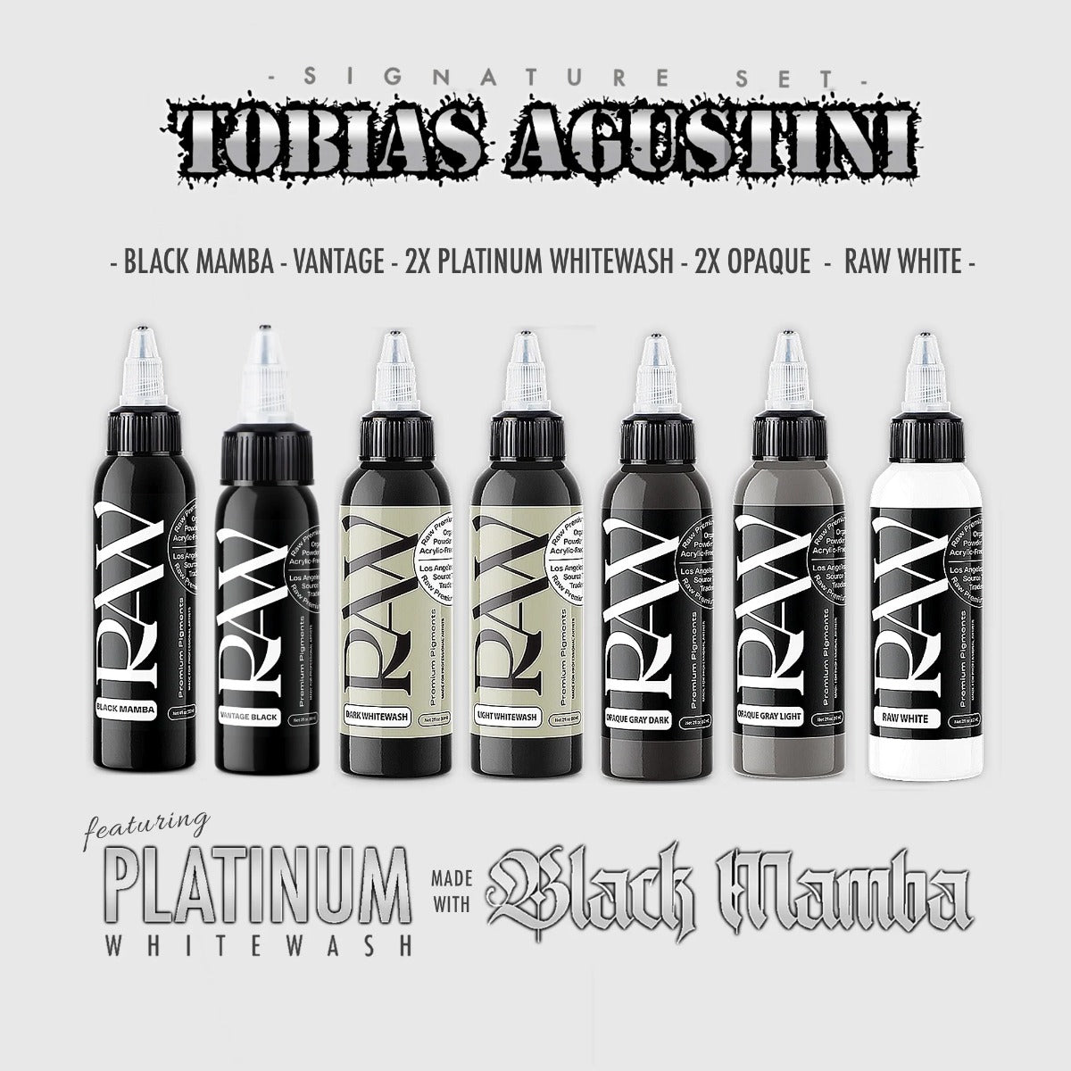 RAW Tobias Agustini 7 x 2oz Signature SET