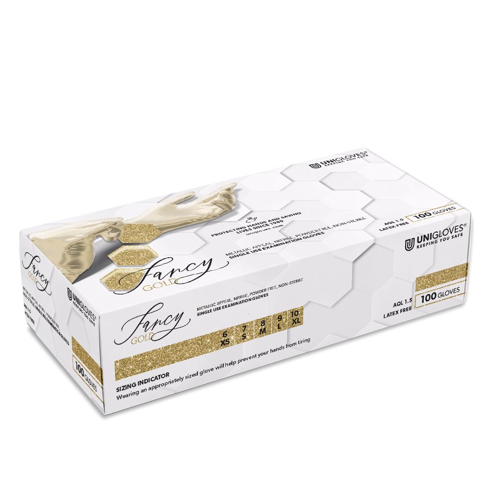 Uniglove Fancy Nitrile Gloves - Gold