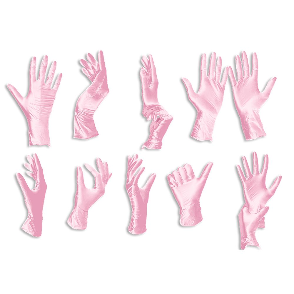 Uniglove Fancy Nitrile Gloves - Rose
