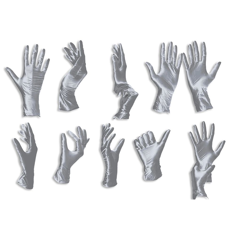 Uniglove Fancy Nitrile Gloves - Silver