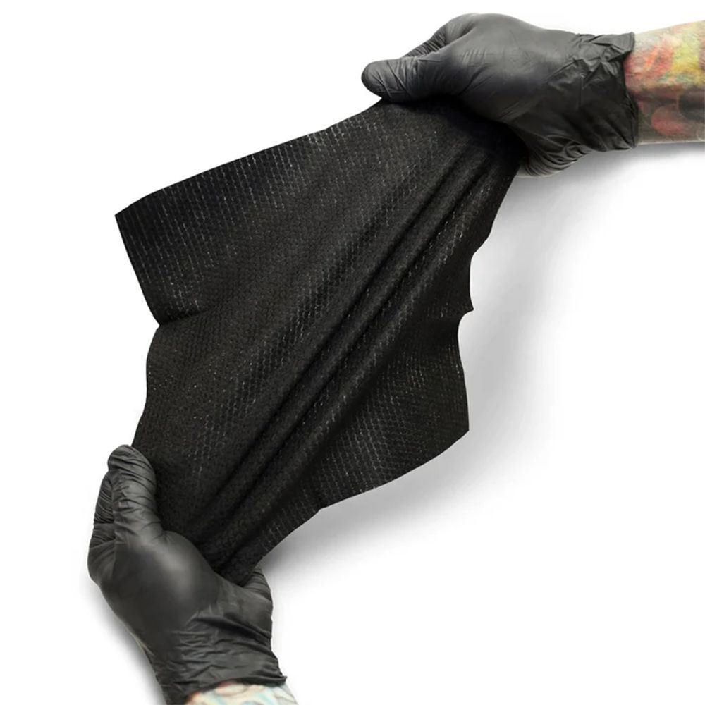 Wipe Outz Dry Black Tattoo Towels XL (10)
