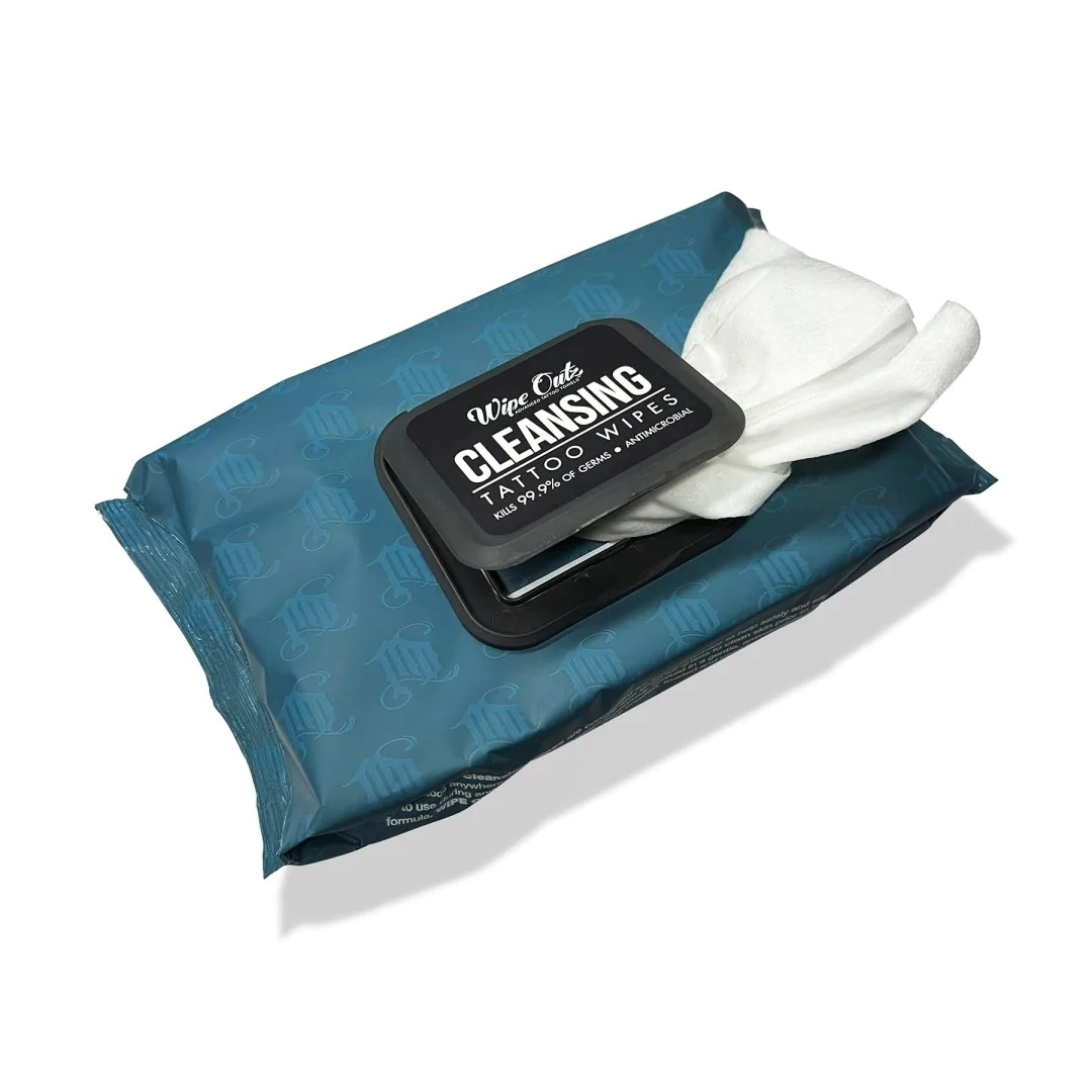 Wipe Outz Antibacterial Cleansing Tattoo Wipes (40)