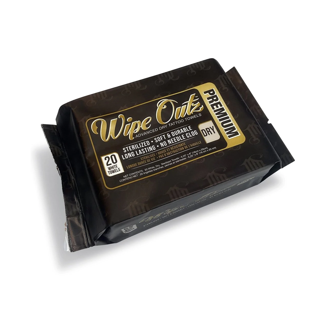Wipe Outz Dry White Tattoo Towels  (20)
