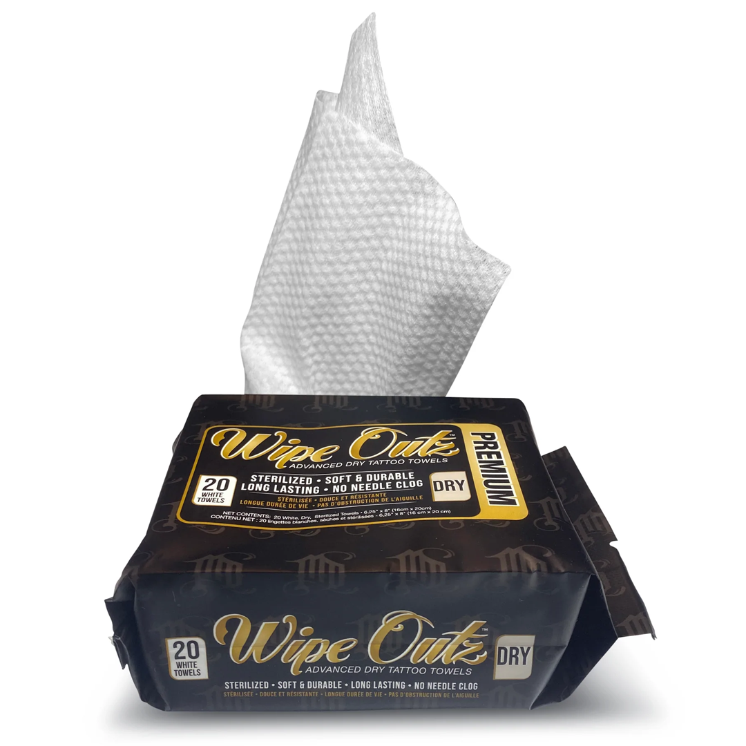 Wipe Outz Dry White Tattoo Towels  (20)