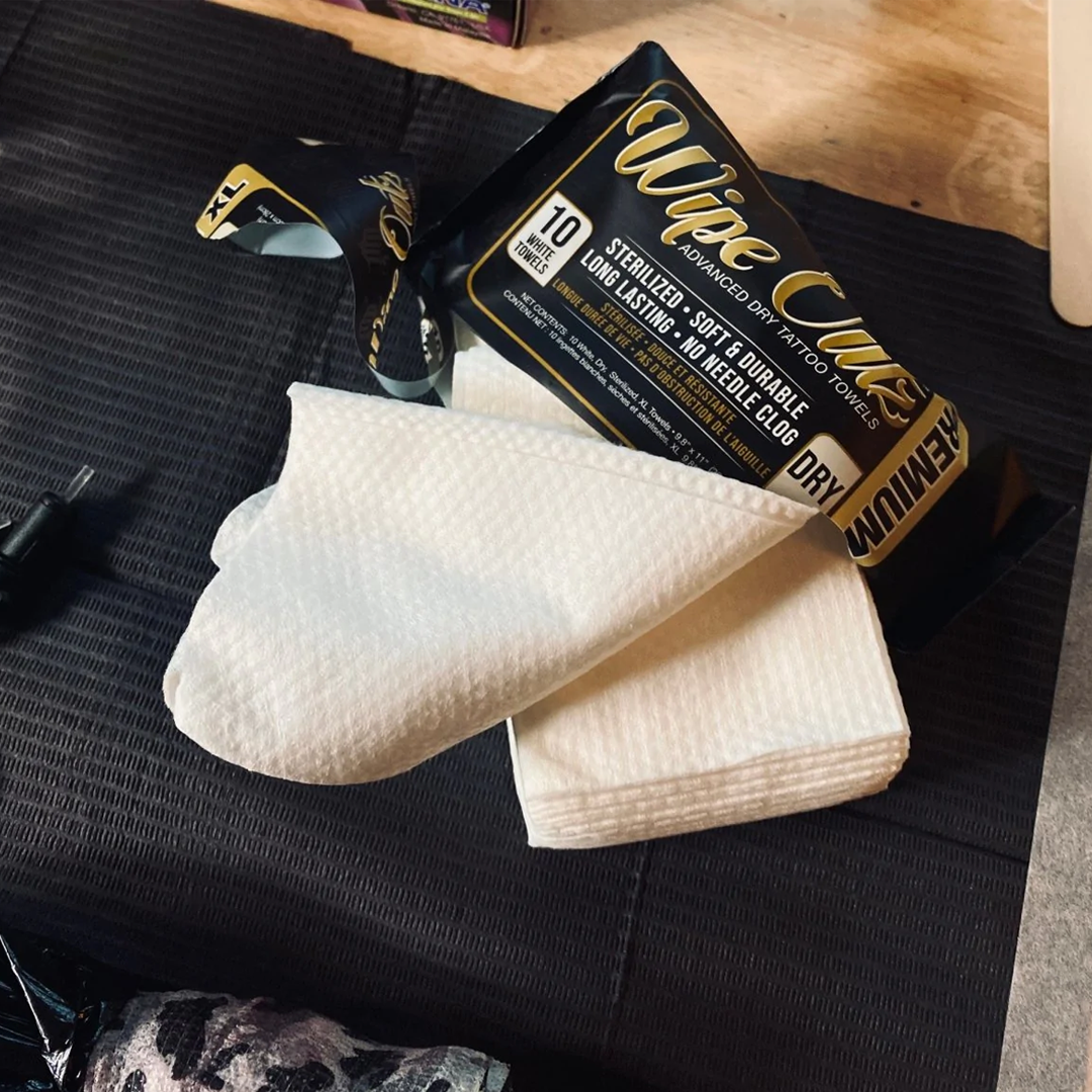 Wipe Outz Dry White Tattoo Towels XL (10)