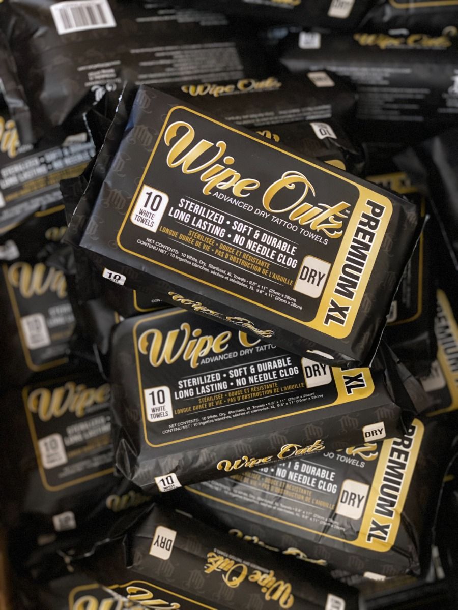 Wipe Outz Dry White Tattoo Towels XL (10)